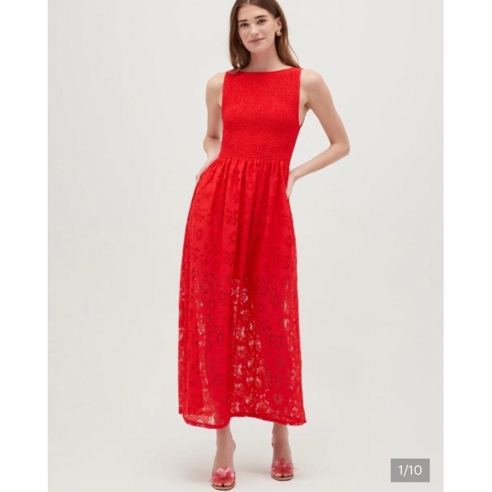 Hill House Home The Lace Cosima Nap Dress Red 2024 Collector Edition Small